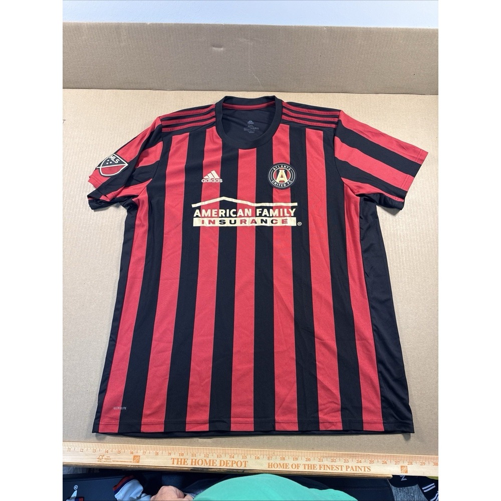 Atlanta United FC Jersey Mens 2XL Red Black MLS Soccer Climalite Adidas